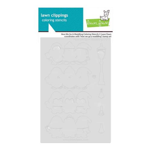 Lawn Fawn - Lawn Clippings - Here We Go A-Waddling Coloring Stencils