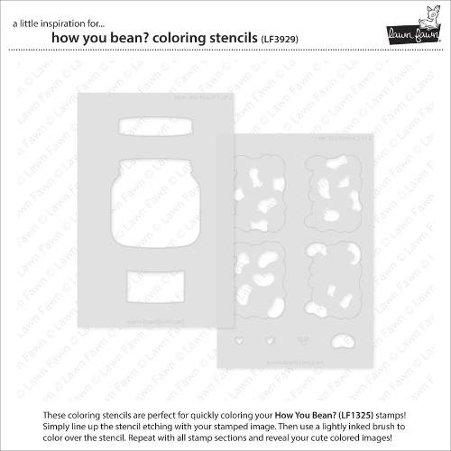 Lawn Fawn - Lawn Clippings - How You Bean? Coloring Stencils