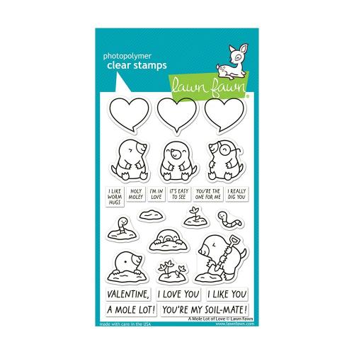 Lawn Fawn - Stamps - A Mole Lot of Love