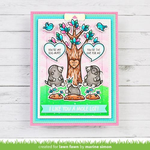 Lawn Fawn - Stamps - A Mole Lot of Love Add-On