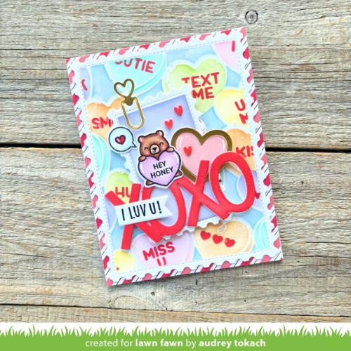 Lawn Fawn - Stamps - Critter Conversation Hearts
