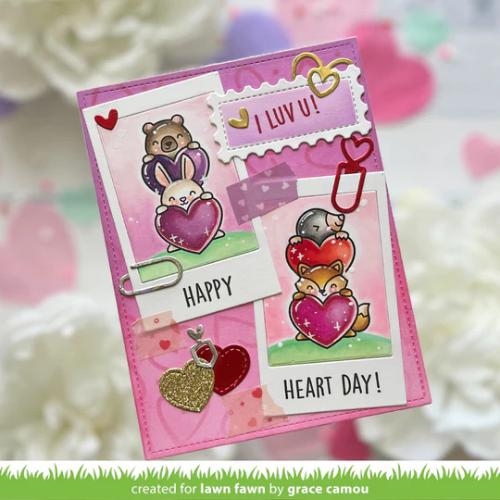 Lawn Fawn - Lawn Clippings - Outline Hearts Stencil