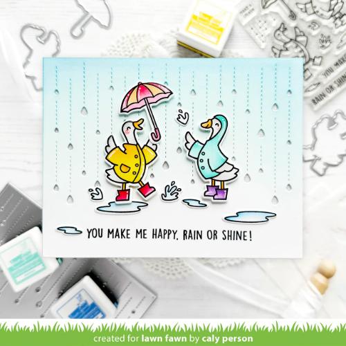 Lawn Fawn - Stamps - Silly Goose, Rain or Shine!