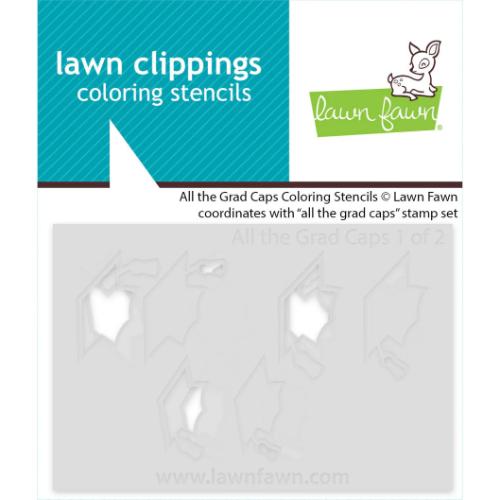 Lawn Fawn - Lawn Clippings - All the Grad Caps Coloring Stencils