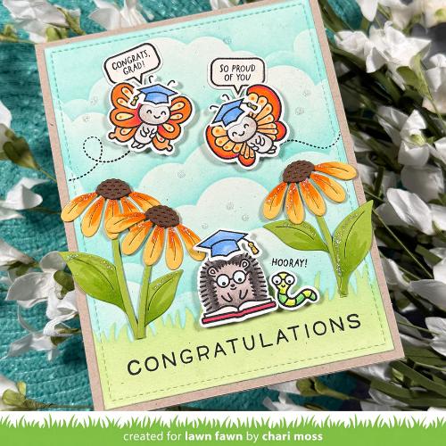 Lawn Fawn - Stamps - Tiny Sentiments: Graduation