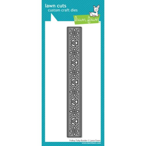 Lawn Fawn - Lawn Cuts - Folksy Tulip Border Die