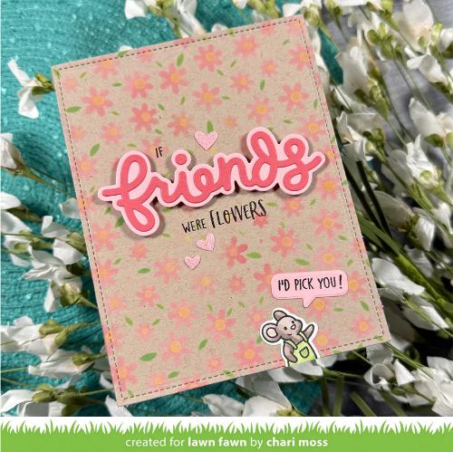 Lawn Fawn - Lawn Cuts - Scripty Friends Outline Add-On Die
