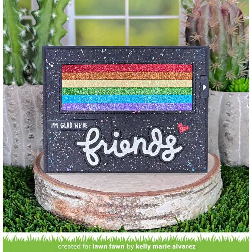 Lawn Fawn - Lawn Cuts - Scripty Friends Outline Add-On Die