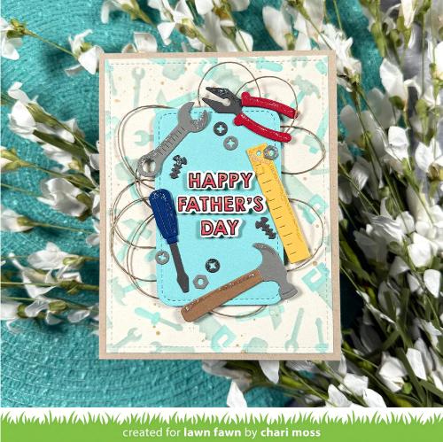 Lawn Fawn - Lawn Clippings - Tool Time Background Stencils