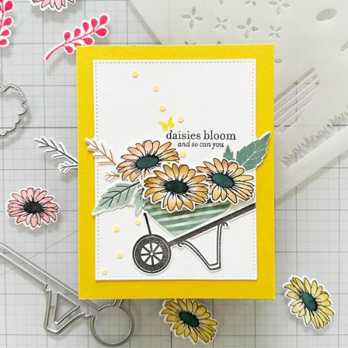 Gina K Designs - STENCIL- Daisies Bloom