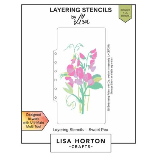 Lisa Horton Crafts Layering Stencils - Sweet Pea