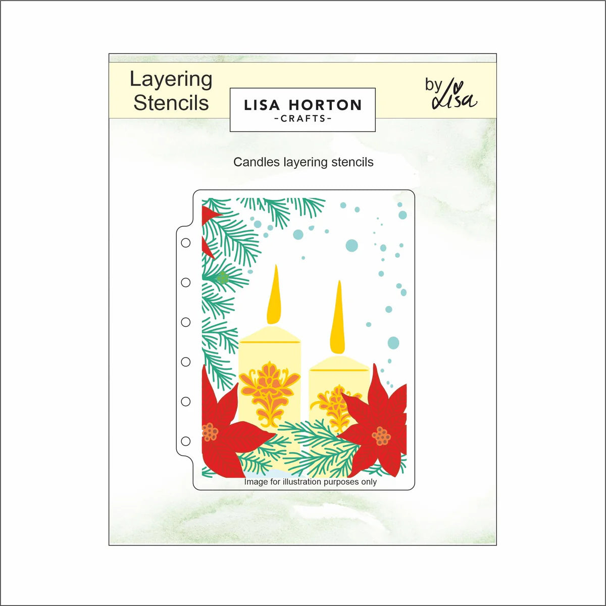 Lisa Horton Crafts - Candles A6 Layering Stencils