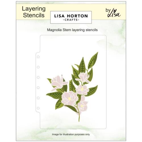 Lisa Horton Crafts Layering Stencils And Die Magnolia Stem