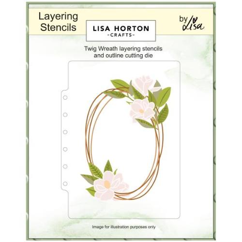 Lisa Horton Crafts Layering Stencils And Die Twig Wreath