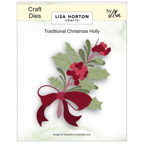 Lisa Horton Crafts Layering Dies Traditional Christmas Holly