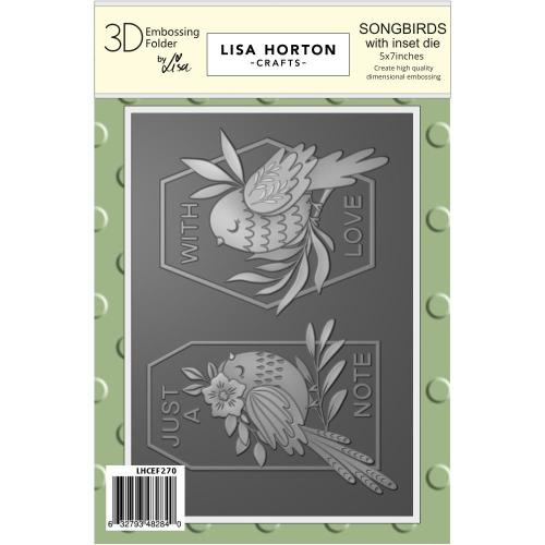 Lisa Horton Crafts Embossing Folder And Die 5"X7" Songbirds