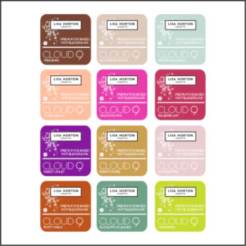 Lisa Horton Crafts - Cloud 9 - Matt Blending Ink - 12 Pack (SET2) - Postage as per Actual