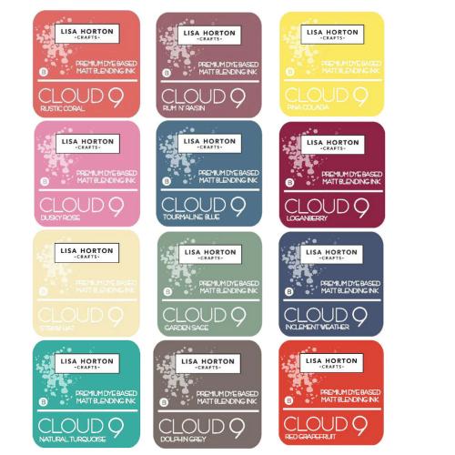 Lisa Horton Crafts - Cloud 9 - Matt Blending Ink - 12 Pack (SET3) - Postage as per Actual