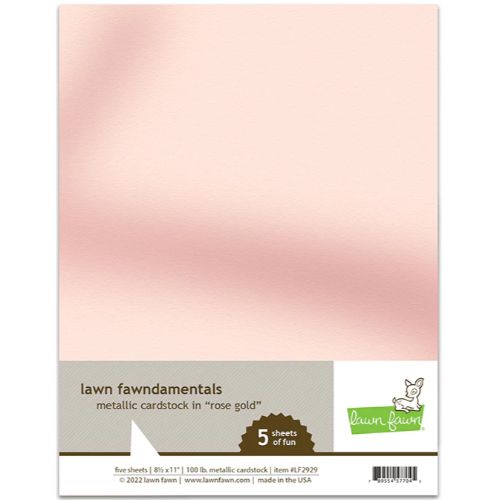 Lawn Fawn - Metallic Cardstock - Rose Gold