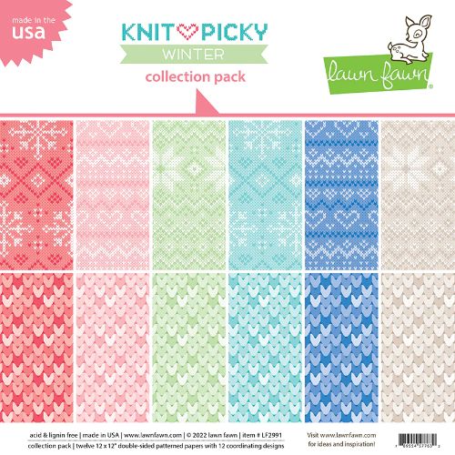 Lawn Fawn - Paper - Knit Picky Winter - Collection Pack - Postage as per Actual