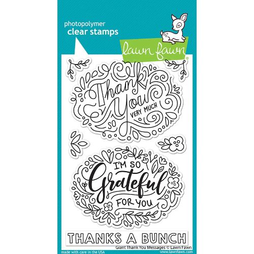 Lawn Fawn - Stamps - Giant Thank You Messages