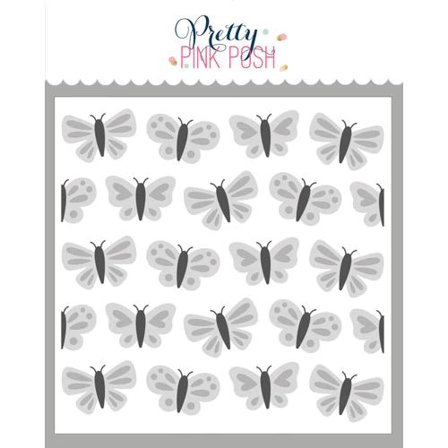 Pretty Pink Posh - Layered Butterflies Stencil (3 Layer)