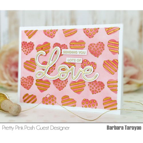 Pretty Pink Posh - Layered Valentine Hearts Stencil (4Lyr)