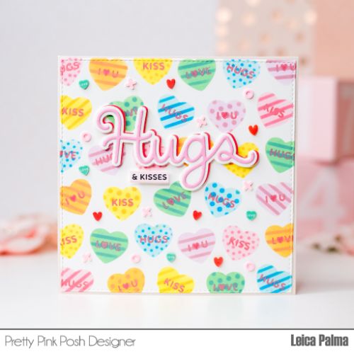 Pretty Pink Posh - Layered Valentine Hearts Stencil (4Lyr)