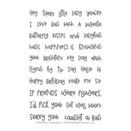 Honey Bee Stamps - Love Bug (4x6 Stamp Set)