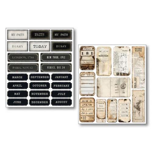 Ciao Bella Little Words Mixed Media Stickers (10pcs) (MB001)