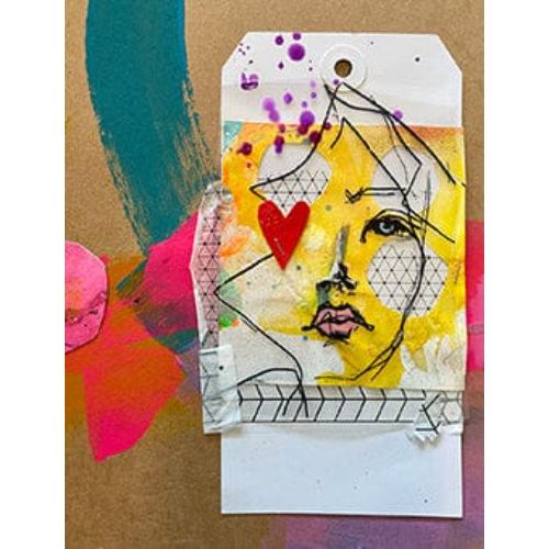 Dina Wakley Media Collage Tissue Paper 7.5"X10" 20/Pkg Grid