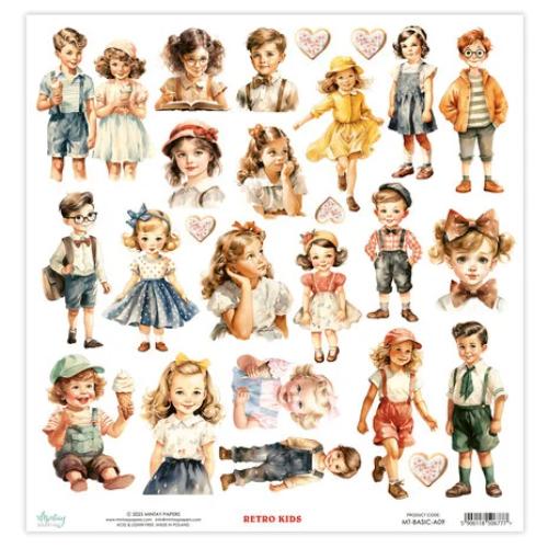 Mintay Basic 12x12 Inch Elements Retro Kids (MT-BASIC-A09) - Postage as per actual