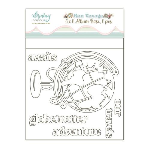 6 x 8 Chipboard Album - Bon Voyage - Postage as per Actual