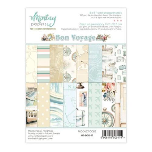 Mintay - 6 x 8 Add-On Paper Pad - Bon Voyage
