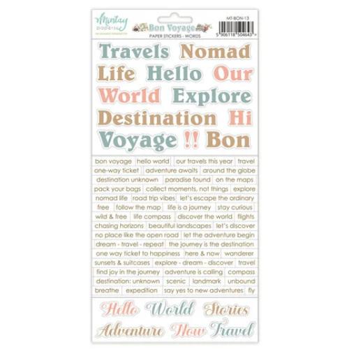 Mintay - 6 x 12 Paper Stickers - Bon Voyage - Words - Postage as per Actual