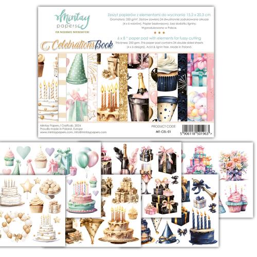 Mintay -  6 x 8 Book - elements for precise cutting  - Celebrations
