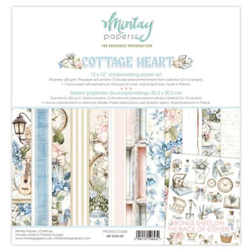 Mintay Cottage Heart 12x12 Inch Scrapbooking Paper Set (MT-COH-07) - Postage as per Actual