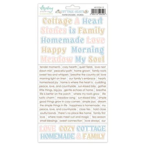 Mintay Cottage Heart 6x12 Inch Paper Stickers Words (MT-COH-13) - Postage as per Actual