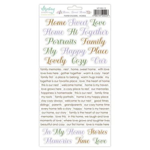 Mintay - 6 x 12 Paper Stickers - Home, Sweet Home - Words - Postage as per Actual