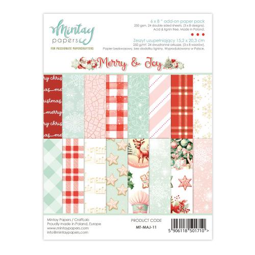 Mintay - 6 x 8 Add-On Paper Pad - Merry & Joy
