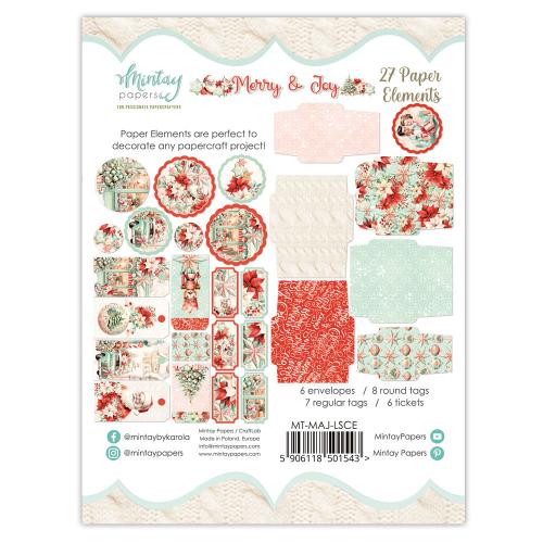 Mintay - Paper Elements - Merry & Joy, 27 pcs