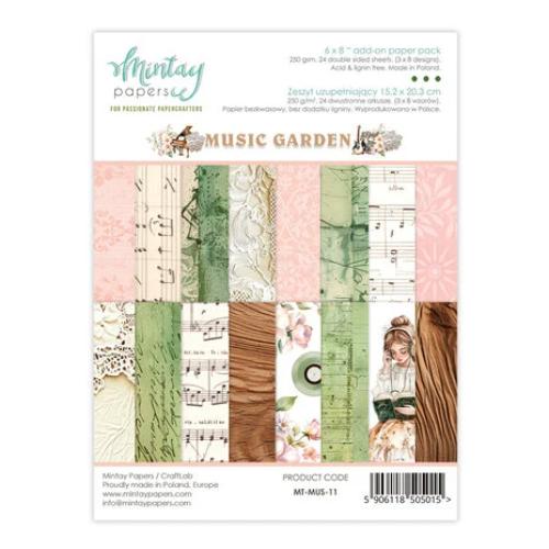 Mintay - 6 x 8 Add-On Paper Pad - Music Garden