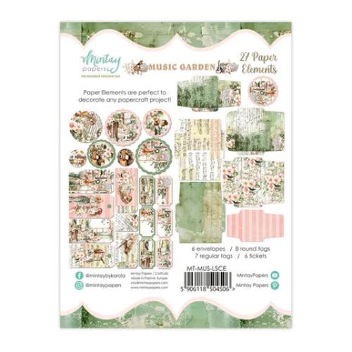 Mintay - Paper Elements - Music Garden, 27 pcs