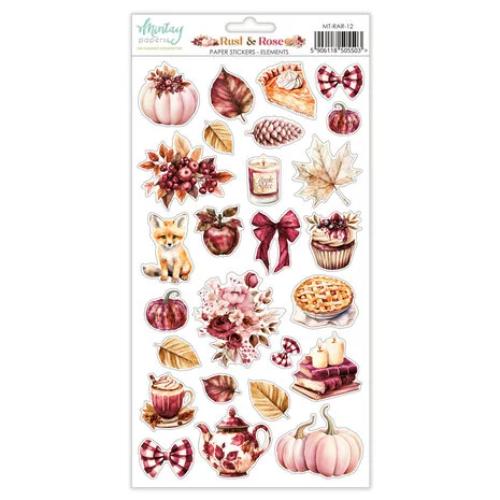 Mintay Rust & Rose 6x12 Inch Paper Stickers Elements (MT-RAR-12) - Postage as per actual