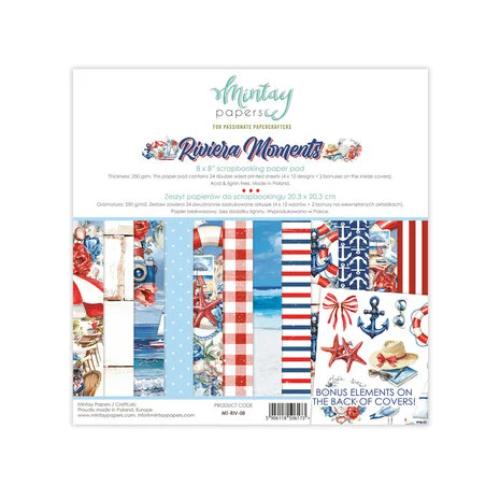 Mintay Riviera Moments 8x8 Inch Scrapbooking Paper Pad (MT-RIV-08)