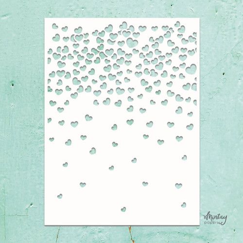 Mintay Kreativa - 6 x 8 Stencil - Hearts