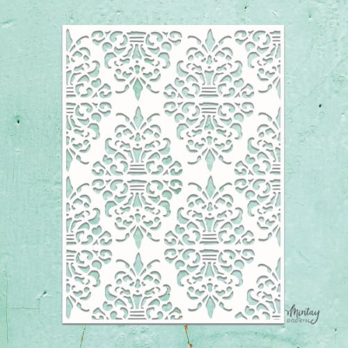 Mintay Kreativa - 6 x 8 Stencil - Damask