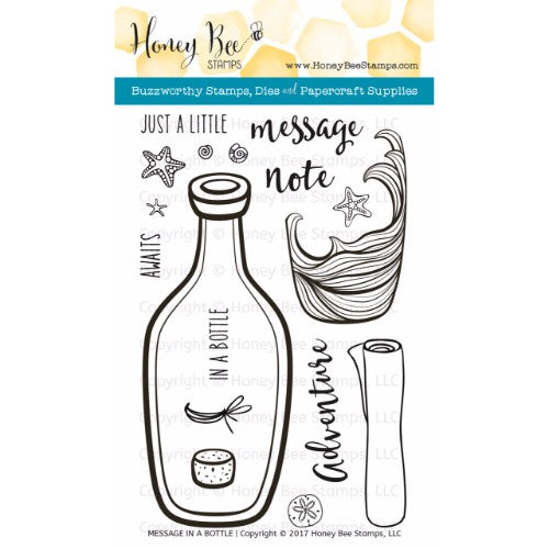Honey Bee Stamps - Message In A Bottle (4x6 Stamp Set)