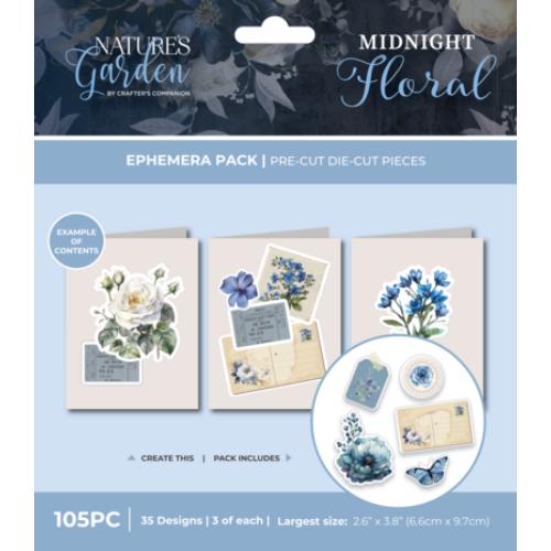 Crafter's Companion Midnight Floral Ephemera Pack (NG-MF-EPHE)