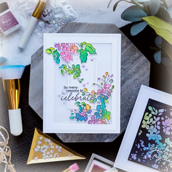 Pinkfresh Studio - Nested Rectangles Diagonal Stitch die